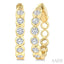 Round Shape Bezel Set Diamond Fashion Hoop Earrings