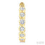 Round Shape Bezel Set Diamond Fashion Hoop Earrings