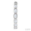 Emerald Shape Bezel Set Diamond Fashion Hoop Earrings