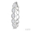 Oval Shape Bezel Set Diamond Fashion Hoop Earrings