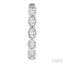 Oval Shape Bezel Set Diamond Fashion Hoop Earrings