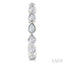 Pear Shape Bezel Set Diamond Fashion Hoop Earrings