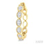 Oval Shape Bezel Set Diamond Fashion Hoop Earrings