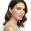 Pear Shape Bezel Set Diamond Fashion Hoop Earrings