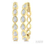 Pear Shape Bezel Set Diamond Fashion Hoop Earrings