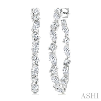 Diamond Fashion Hoop Earrings