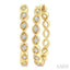 Twisted Diamond Fashion Hoop Earrings