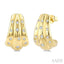 Mosaic Diamond Dome Half Hoop Earrings