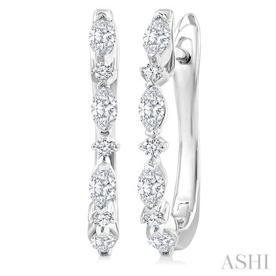 Diamond Fashion Hoop Earrings