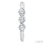 3 Stone Diamond Hoop Earrings
