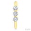 3 Stone Diamond Hoop Earrings