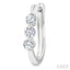 3 Stone Diamond Hoop Earrings