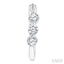 3 Stone Diamond Hoop Earrings