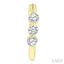 3 Stone Diamond Hoop Earrings