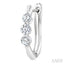 3 Stone Diamond Hoop Earrings