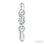 3 Stone Diamond Hoop Earrings