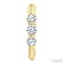3 Stone Diamond Hoop Earrings