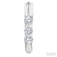 3 Stone Diamond Hoop Earrings