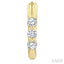 3 Stone Diamond Hoop Earrings