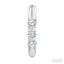 3 Stone Diamond Hoop Earrings