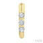 3 Stone Diamond Hoop Earrings