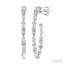 Mixed Shape Diamond Fashion Hoop Earrings