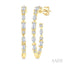 Mixed Shape Diamond Fashion Hoop Earrings