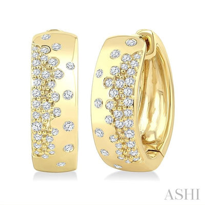 Mosaic Diamond Fashion Hoop Earrings