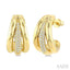 Aeris Gold Diamond Fashion Half Hoop Earrings