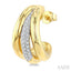 Bold Diamond Fashion Half Hoop Earrings