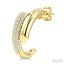 Aeris Gold Diamond Fashion Half Hoop Earrings