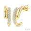 Aeris Gold Diamond Fashion Half Hoop Earrings