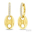 Aeris Gold Mariner Link Diamond Fashion Earrings