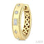 Mixed Shape Bezel Set Diamond Huggie Earrings