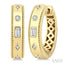 Mixed Shape Bezel Set Diamond Huggie Earrings