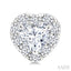 Heart Shape Halo Diamond Fashion Earrings