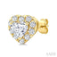 Heart Shape Halo Diamond Fashion Earrings
