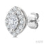 Marquise Shape Halo Diamond Fashion Earrings