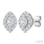 Marquise Shape Halo Diamond Fashion Earrings