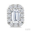 Emerald Shape Halo Diamond Fashion Earrings