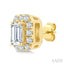 Emerald Shape Halo Diamond Fashion Earrings