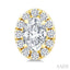 Oval Shape Halo Diamond Fashion Earrings