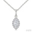 Marquise Shape Halo Diamond Fashion Pendant