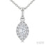 Marquise Shape Halo Diamond Fashion Pendant