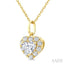 Heart Shape Halo Diamond Fashion Pendant