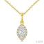 Marquise Shape Halo Diamond Fashion Pendant