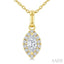 Marquise Shape Halo Diamond Fashion Pendant