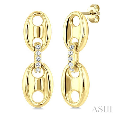Aeris Gold Mariner Link Diamond Fashion Earrings