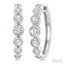 Graduated Bezel Set Diamond Fashion Hoop Earrings
