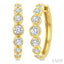 Graduated Bezel Set Diamond Fashion Hoop Earrings